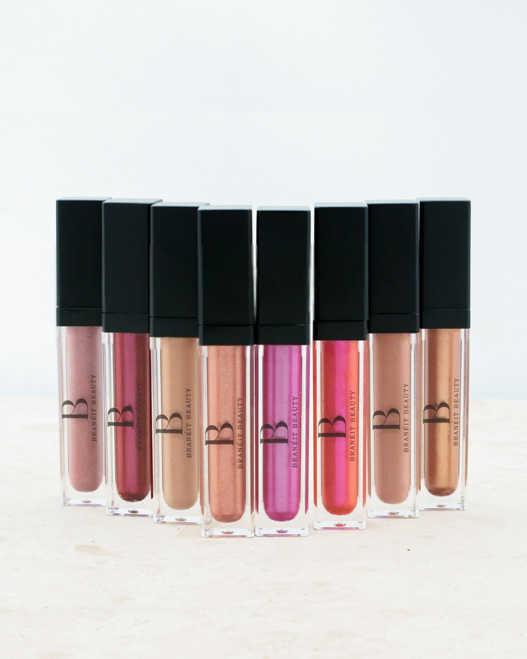 lip gloss glitter with led light feature and mirror