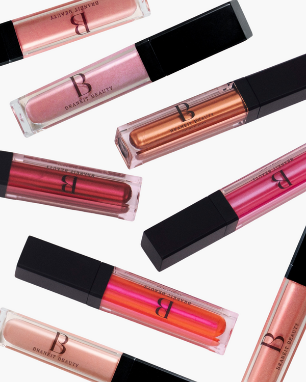 lip gloss glitter with led light feature and mirror